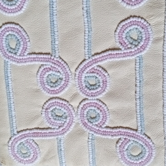 Vintage WALBAXG British Hong Kong Hand Beaded Leather Shoulder Bag Clutch Purse. - Picture 8 of 16